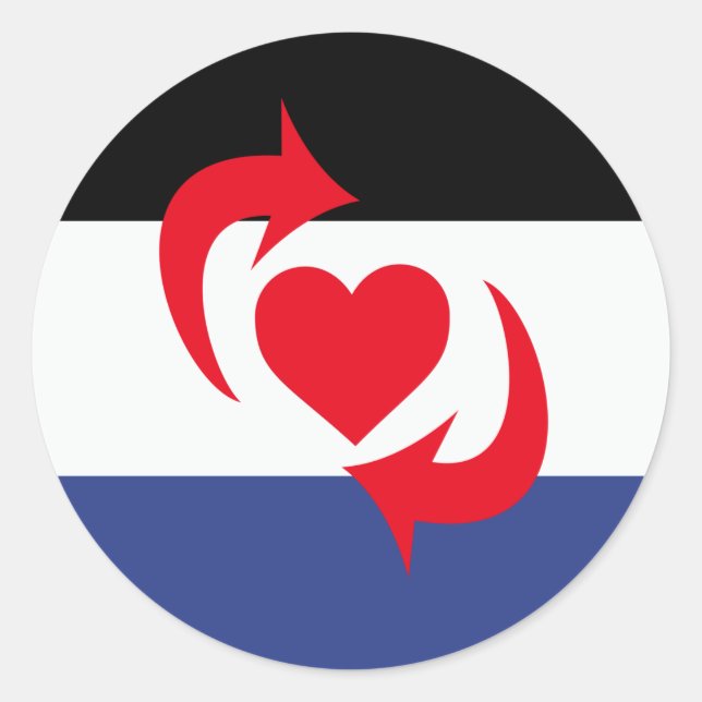 Switch Pride Flag Classic Round Sticker (Front)