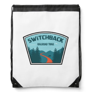 Switchback Railroad Trail Drawstring Bag