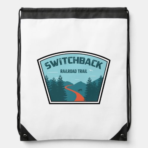Switchback Railroad Trail Drawstring Bag