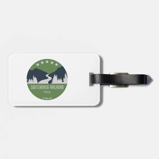 Switchback Railroad Trail Luggage Tag (Back Horizontal)