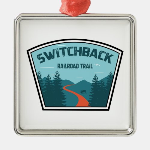 Switchback Railroad Trail Metal Ornament