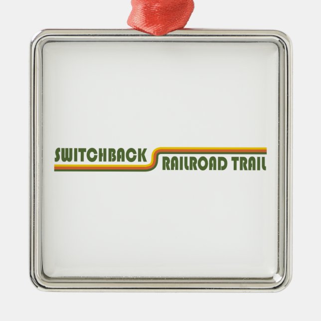 Switchback Railroad Trail Metal Ornament (Front)
