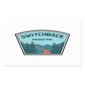 Switchback Railroad Trail Rectangular Sticker