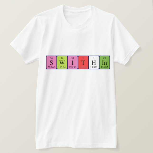 Swithin periodic table name shirt (Design Front)