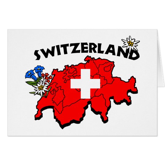 Switz Map Greeting Card