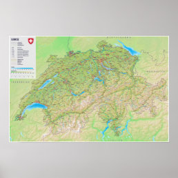 &quot; Switzerland: 2018/today - Detailed road map Poster