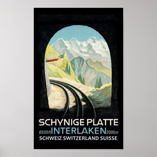  Switzerland 2022today _ Schyniger plate train  Poster