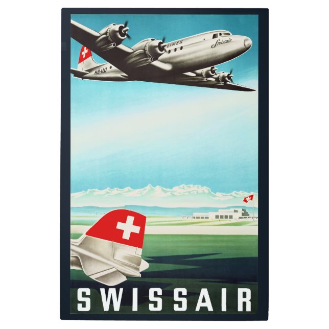" Switzerland: 2022/today Zurich- Swissair Airport Metal Print (Front)
