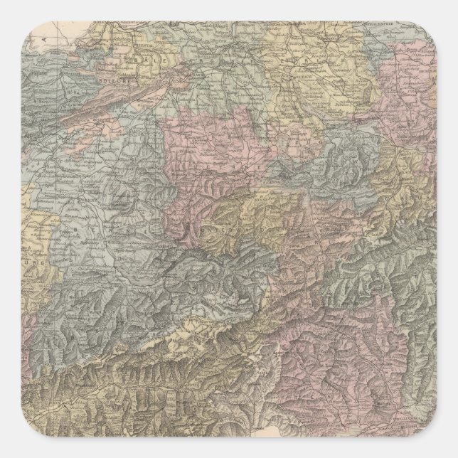 Switzerland 4 square sticker (Front)