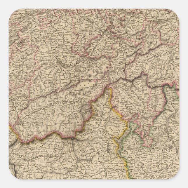 Switzerland, Alps Square Sticker (Front)