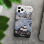 Switzerland Alps Vintage Travel | Handwritten Name Samsung Galaxy S22 Case<br><div class="desc">Switzerland Vintage Travel | View of Spiez, Lake Thun and the Swiss Alps Retro Painting. Edit it to add your own name on beautiful handwritten font Samsung Galaxy S22 Case. Looking for a unique phone case? Look no further this is what you have been looking for! Change the name to...</div>