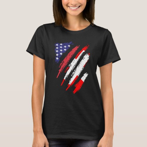 Switzerland American Grown Flag USA Patriot Herita T_Shirt