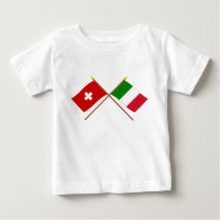 Switzerland and Italy Crossed Flags