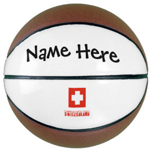 Switzerland and Swiss Flag Personalized  Basketball
