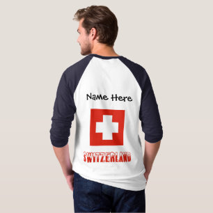 Switzerland and Swiss Flag Personalized  T-Shirt