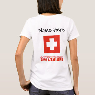 Switzerland and Swiss Flag Personalized T-Shirt
