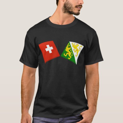 Switzerland and Thurgau Flags T_Shirt