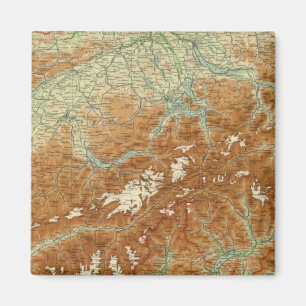Switzerland Atlas Map Magnet