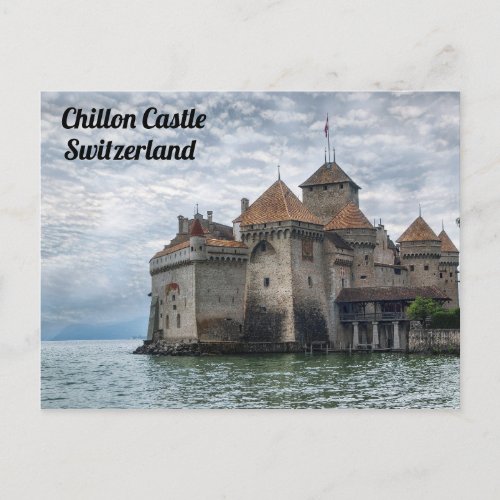 Switzerland Chillon Castle Travel Photo Postcard