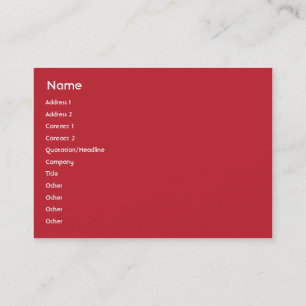 Switzerland - Chubby Business Card