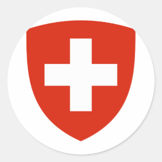Switzerland coat of arms classic round sticker
