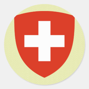 Switzerland Coat of Arms detail Classic Round Sticker