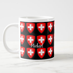 Switzerland coat of arms flag personal souvenir giant coffee mug