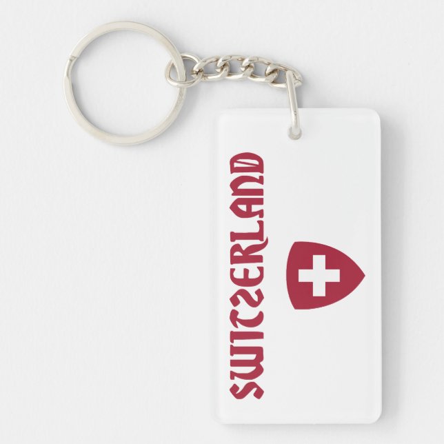 Switzerland + Coat of Arms Keychain (Front)