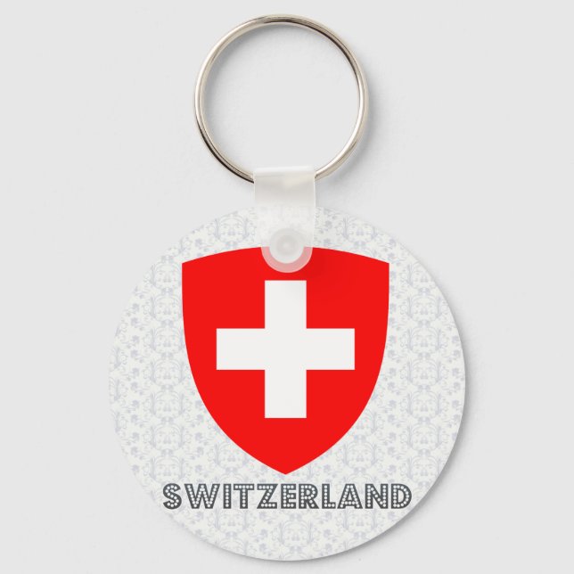 Switzerland Coat of Arms Keychain (Front)
