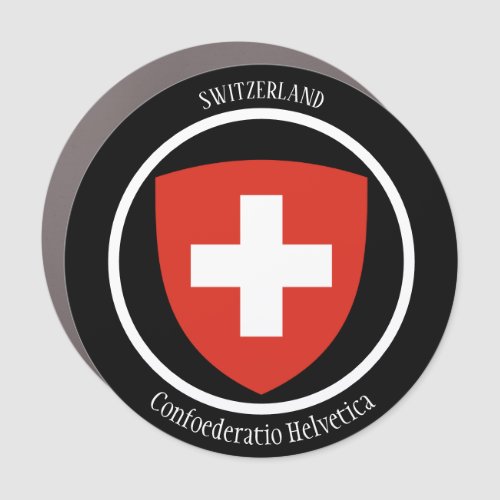 Switzerland Coat of Arms Patriotic Car Magnet
