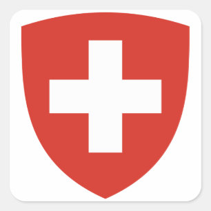 Switzerland Coat of Arms Square Sticker