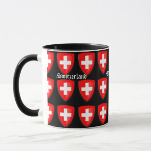 Switzerland coat of arms Swiss Souvenir Text Mug