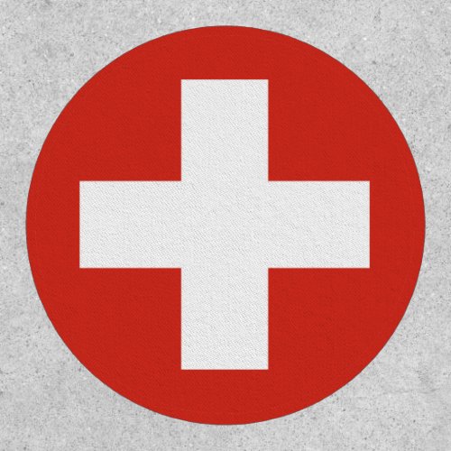 Switzerland country flag roundel symbol army milit patch