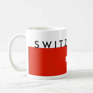 Switzerland country flag swiss nation symbol coffee mug