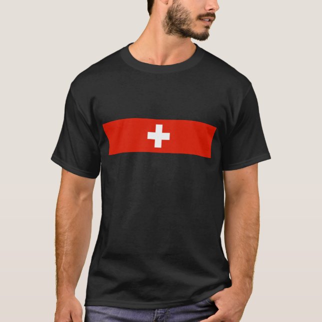 Switzerland country flag swiss nation symbol T-Shirt (Front)