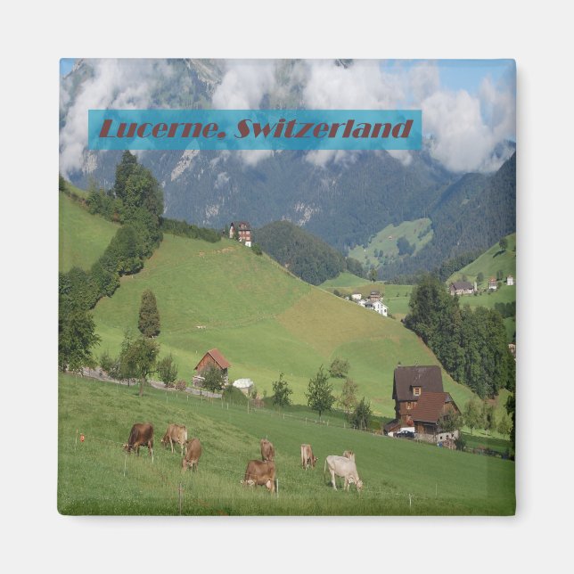 Switzerland Countryside Magnet (Front)