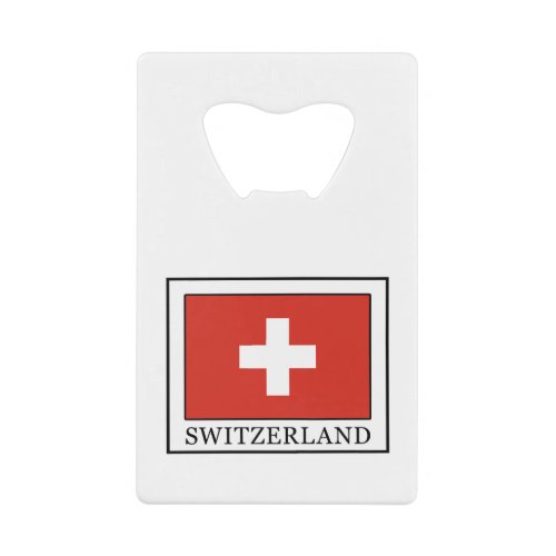 Switzerland Credit Card Bottle Opener