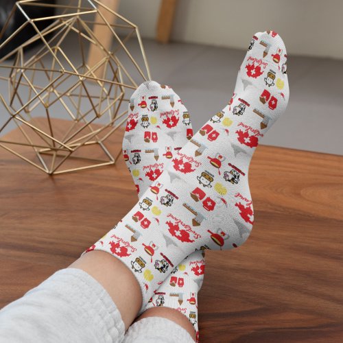 Switzerland Culture Souvenir Icons Socks