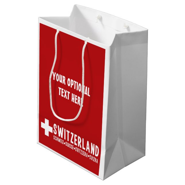 SWITZERLAND custom gift bag (Back Angled)