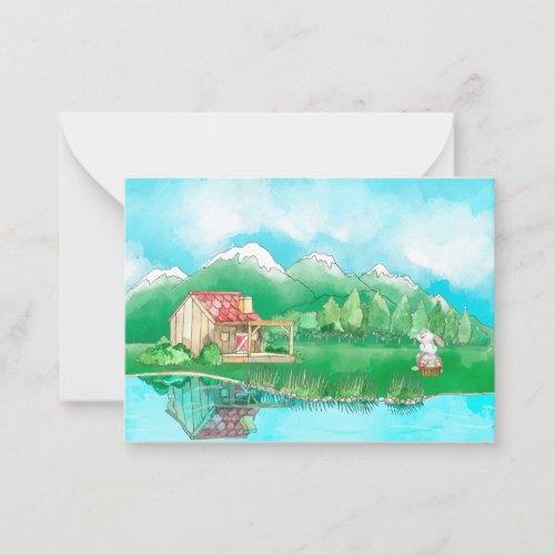 Switzerland Cute Bunny Note Card