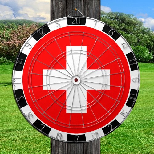 Switzerland Dartboard  Swiss Flag  game board