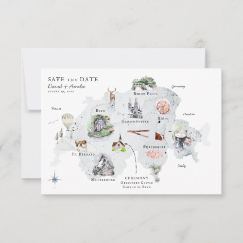 Switzerland  Destination Wedding Itinerary Map