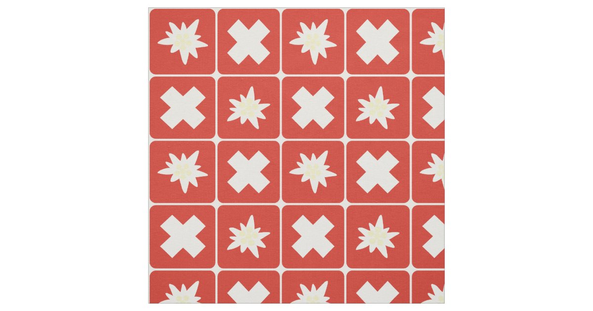 Switzerland Edelweiss pattern Fabric Zazzle