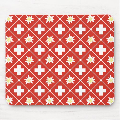 Switzerland Edelweiss pattern Mouse Pad