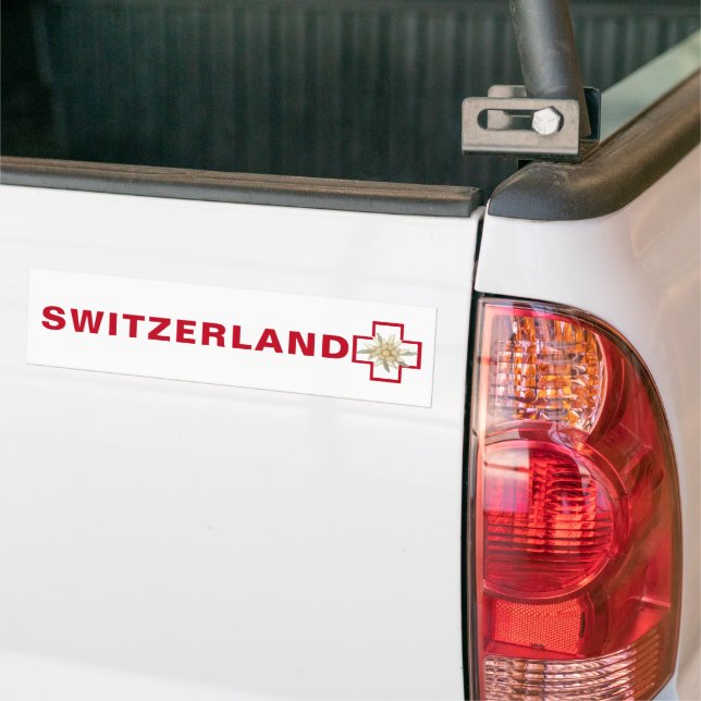 Switzerland Edelweiss Schweiz SWISS Suisse  Bumper Sticker (On Truck)