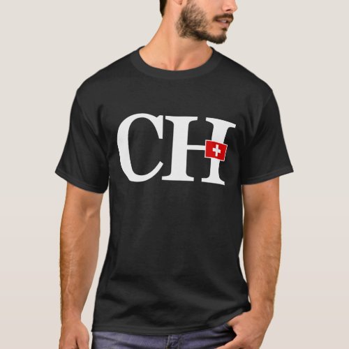 Switzerland Flag and Country Initials T_Shirt