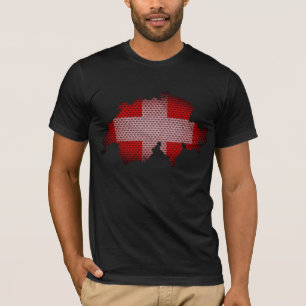 Switzerland Flag and Map T-Shirt