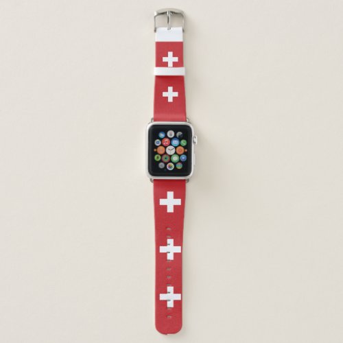 Switzerland Flag Apple Watch Band