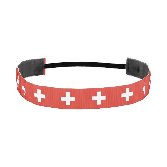 Switzerland Flag Athletic Headband (Front)