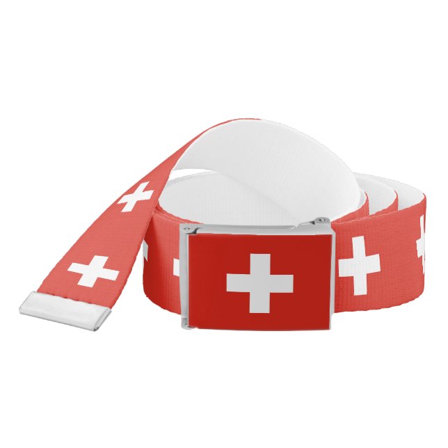 Switzerland Flag Belt (Snake)